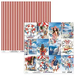 Бумага 30х30 см "Riviera Moments 06" (Mintay)