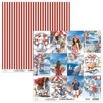 Бумага 30х30 см "Riviera Moments 06" (Mintay)