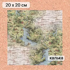 Калька 20х20 см "Лукоморье 18", плотность 110 гр/м2 (ScrapMania)