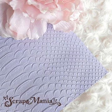 Отрез экокожи 30х69 см "Текстурный. Питон нежно-сиреневый" (Pty Китай)