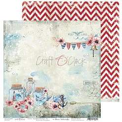 Бумага 30х30 см "Seaside greetings 1" (CraftO'clock)