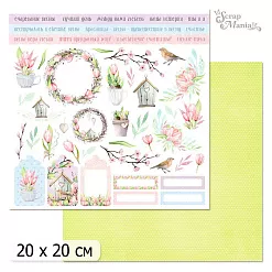 20х20 Бумага "Весенние тюльпаны. Дизайн 8" (ScrapMania)