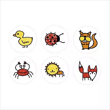 Набор фишек "Детские рисунки. Яркие мечты" (ScrapMania)