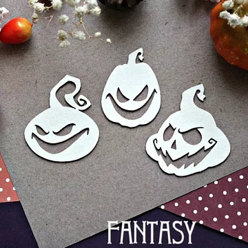 Набор украшений из чипборда "Тыквы 902" (Fantasy)