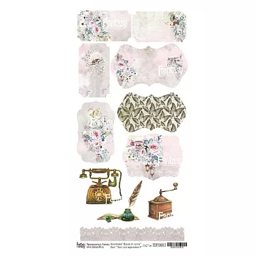 Бумага 13х28 см "Вдали от суеты. Лист для вырезания 4" (Fantasy)