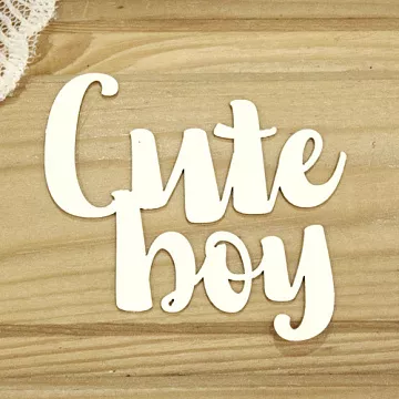 Украшение из чипборда "Cute boy" (Просто небо)