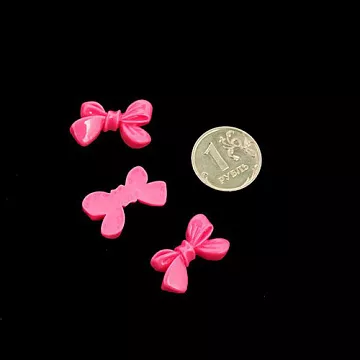 Акриловое украшение "Бантик", цвет тёмно-розовый (Magic Hobby)