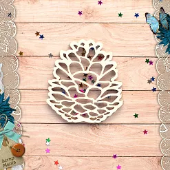 Чипборд "Новогодние традиции. Шейкер. Шишка. Маленькая" (ScrapMania) Чипборд "Новогодние традиции. Шейкер. Шишка. Маленькая" (ScrapMania)