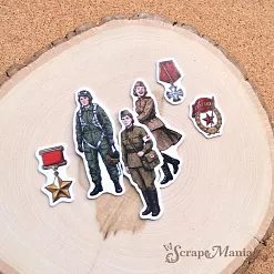 Набор высечек из бумаги "Радость Победы", 36 шт (ScrapMania) Набор высечек из бумаги "Радость Победы", 36 шт (ScrapMania)