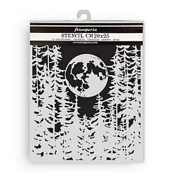 Трафарет 20х25 см "Herbarium Silvae. Луна в лесу" (Stamperia) Трафарет 20х25 см "Herbarium Silvae. Луна в лесу" (Stamperia)
