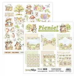Набор бумаги 30х30 см "Picnic", 12 листов (ScrapBoys)