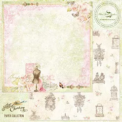 Бумага "Attic charm. Attire" (Blue Fern)