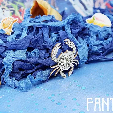 Украшение из чипборда "Краб 1533" (Fantasy)