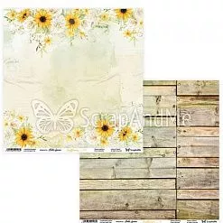 Набор бумаги 30х30 см "Sunflowers", 5 листов (ScrapAndMe)