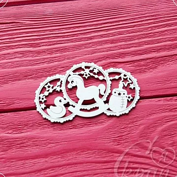 Чипборд "Детский элемент с лошадкой" (LeoMammy)