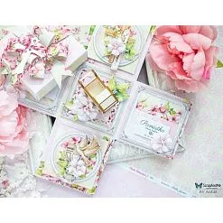 Бумага 30х30 см "White Roses. Christening 2" (ScrapAndMe)