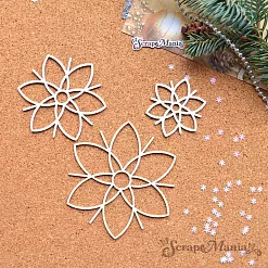 Шейкер "Фономикс. Новогодний. Снежинка 1 большая", 9,5х9,5 см (ScrapMania)