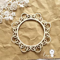Украшение из чипборда "Рамка круглая. Ажурная" (LeoMammy) Украшение из чипборда "Рамка круглая. Ажурная" (LeoMammy)