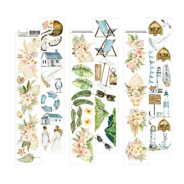 Набор листов для вырезания 6х30 см "Теплый бриз", 6 шт (Scrapodelie)