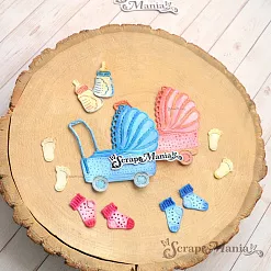 Нож "Детство. Коляска", 6,1х6,4 см (ScrapMania)