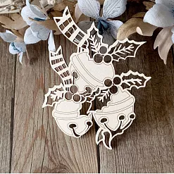 Чипборд "Новогодние колокольчики", 5,6х7,1 см (LeoMammy)