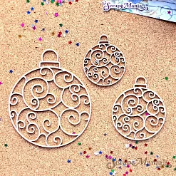 Шейкер "Фономикс. Новогодний. Елочный шар ажурный маленький", 6х7,2 см (ScrapMania)