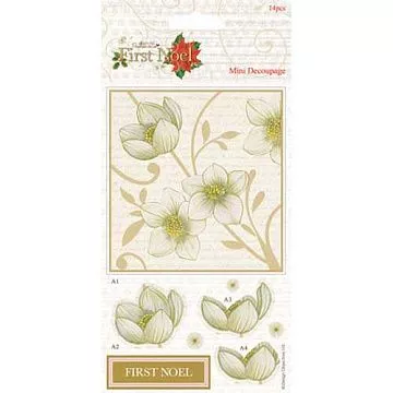 Аппликация бумажная вырубная 10х21 см "First Noel. Кувшинки" (DoCrafts)