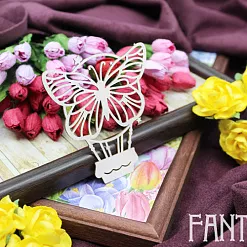 Украшение из чипборда "Бабочка монарх 1985" (Fantasy)