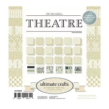 Набор бумаги с фольгированием 15х15 см "Theatre", 24 листа (Ultimate Crafts)