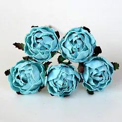 Букет ранункулюсов "Бирюзовый", 5 шт (Craft)