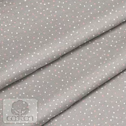 Отрез ткани 79х50 см "Нежно-розовый горошек" (Cotton)