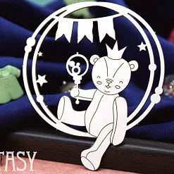 Чипборд "Веселый медвежонок в рамке 2173" (Fantasy)