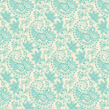 Отрез ткани 50х55 см "Пейсли. Орнамент на кремовом" (Peppy)