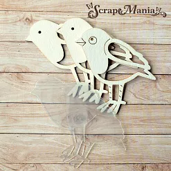 Чипборд "Снеговички. Шейкер. Птичка маленькая" (ScrapMania) Чипборд "Снеговички. Шейкер. Птичка маленькая" (ScrapMania)