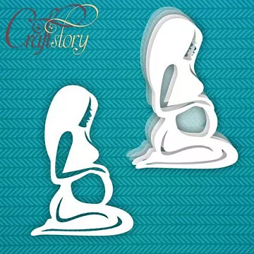 Украшение из чипборда "Шейкер. Беременная", большое (CraftStory)