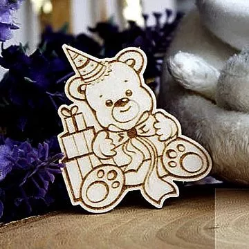 Украшение из чипборда "Мишка 264" (Fantasy)