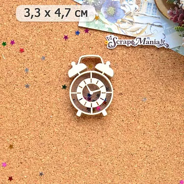 Шейкер "Фономикс. Новогодний. Будильник мини", 3,3х4,7 см (ScrapMania)