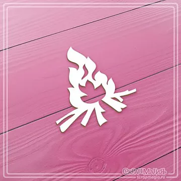 Чипборд "Костер", 4х4,1 см (СкрапМагия)