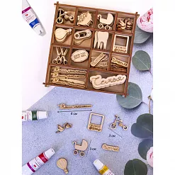 Набор деревянных украшений "Детский 2" (Орландо) Набор деревянных украшений "Детский 2" (Орландо)