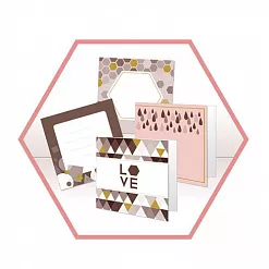 Набор для создания мини-открыток "Geometric. Mocha" (DoCrafts)