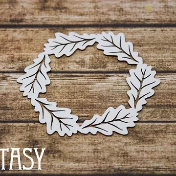 Чипборд "Рамка из листьев дуба 2243" (Fantasy)