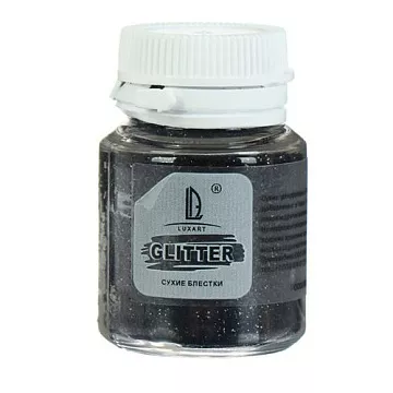 Глиттер "Мини. Черный ", 20 мл (Luxart)