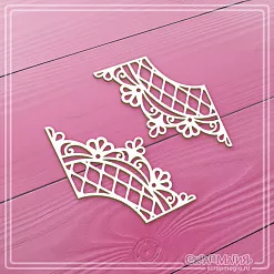 Чипборд "Кружевные уголки" 4,3х5,1 см (СкрапМагия) Чипборд "Кружевные уголки" 4,3х5,1 см (СкрапМагия)