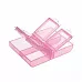 Контейнер прямоугольный, 4 секции, цвет розовый
