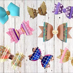 Отрез экокожи А4 "Полоски. Золото"