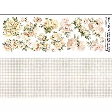 Лист с картинками 10х30 см "Плюшевые малыши. Цветочные бутоньерки 2" (ScrapMania)