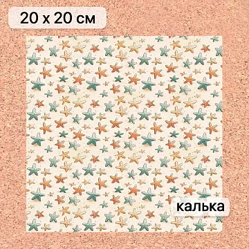 Калька 20х20 см "Маленький пират 16", плотность 110 гр/м2 (ScrapMania)