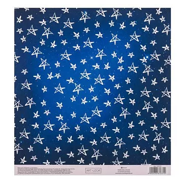 Бумага 20х20 см на клеевой основе "Звездное небо" (АртУзор)