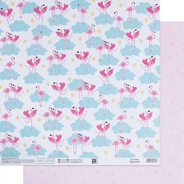 Бумага "Танцующие фламинго" (АртУзор)