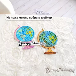 Нож "Школьная жизнь. Глобус", 3,8х5,5 см (ScrapMania)